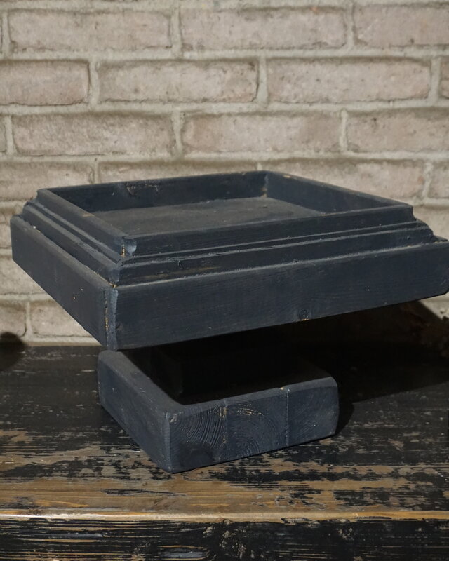 Rene Houtman Houten Tray Op Voet | Vierkant
