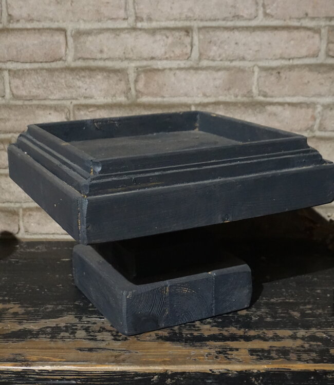 Rene Houtman Houten Tray Op Voet | Vierkant