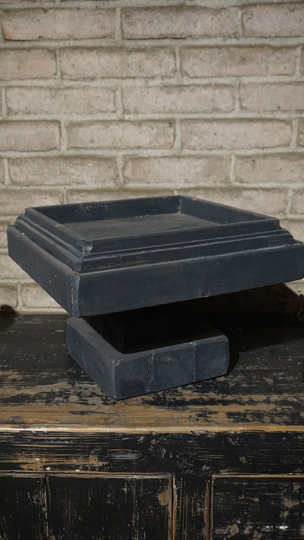 Rene Houtman Houten Tray Op Voet | Vierkant