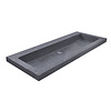 Raw wastafel enkel met 2 kraangaten 120x46x5 cm hardsteen gezoet