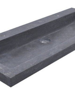 Wiesbaden Raw wastafel enkel met 2 kraangaten 120x46x5 cm hardsteen gezoet
