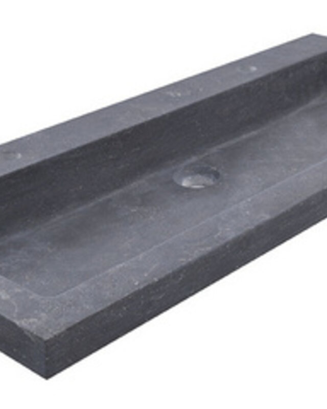 Wiesbaden Raw wastafel enkel met 2 kraangaten 120x46x5 cm hardsteen gezoet