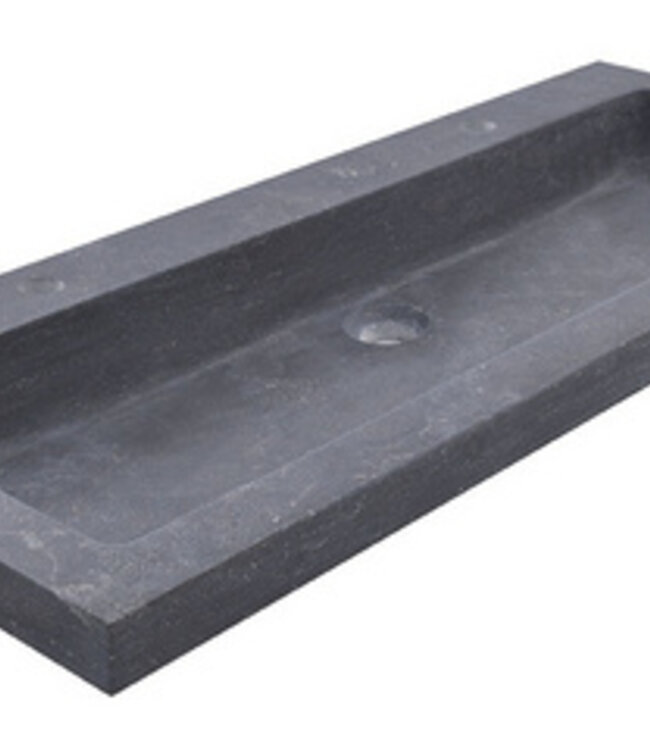 Wiesbaden Raw wastafel enkel met 2 kraangaten 120x46x5 cm hardsteen gezoet