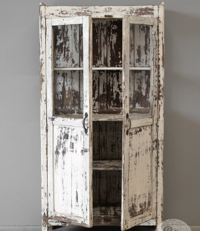 Be-Uniq Oude Vitrinekast | India | H153 x B77 x D35 cm