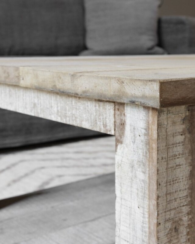 Be-Uniq Salontafel Met Plank | Oud Hout | H46 x B120 x D70 cm