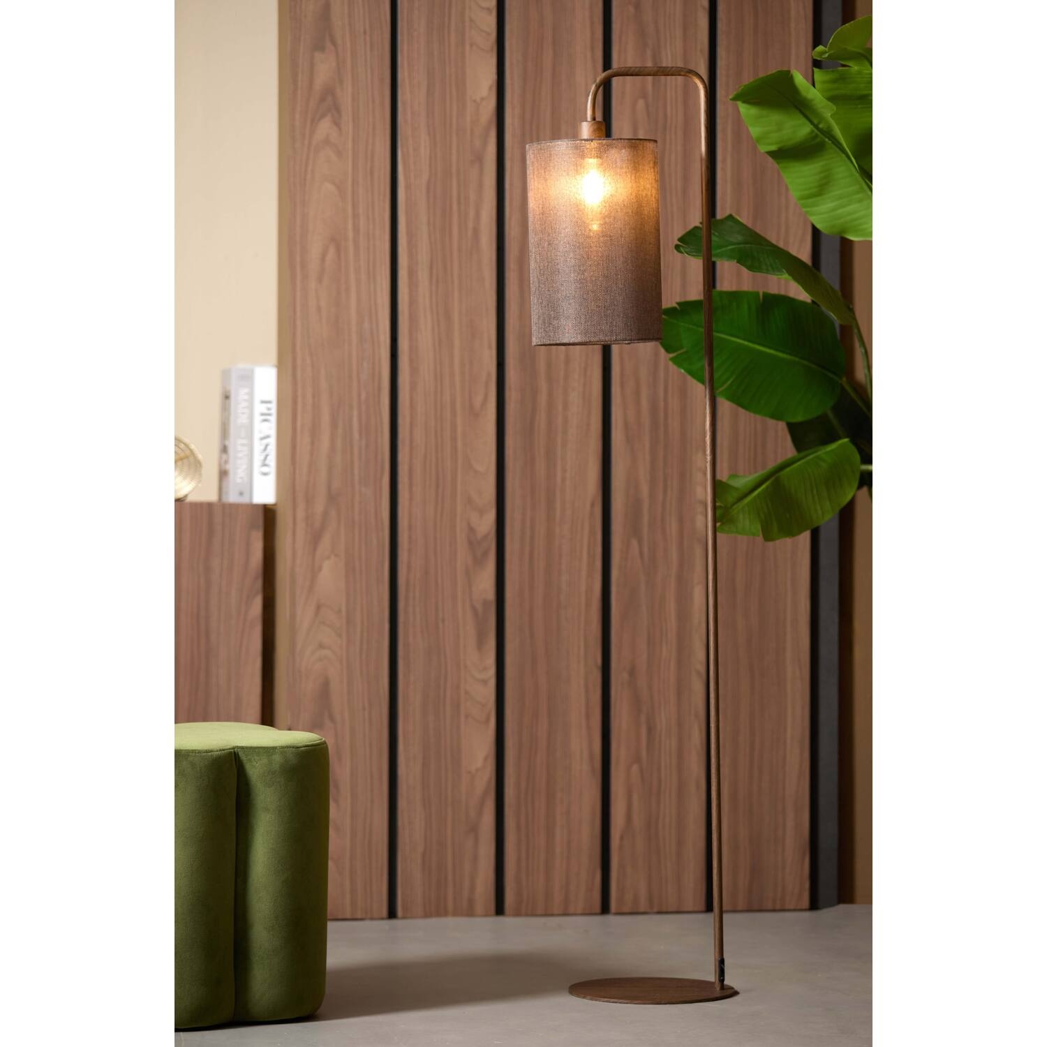 Light&Living Vloerlamp Donio | Hout | Bruin | H155 x B33,5 x D28 cm