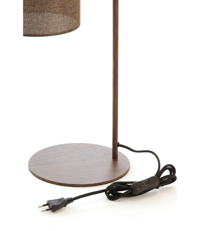 Light&Living Tafellamp Donio | Hout | Bruin | H59,5 x B26 x D20 cm