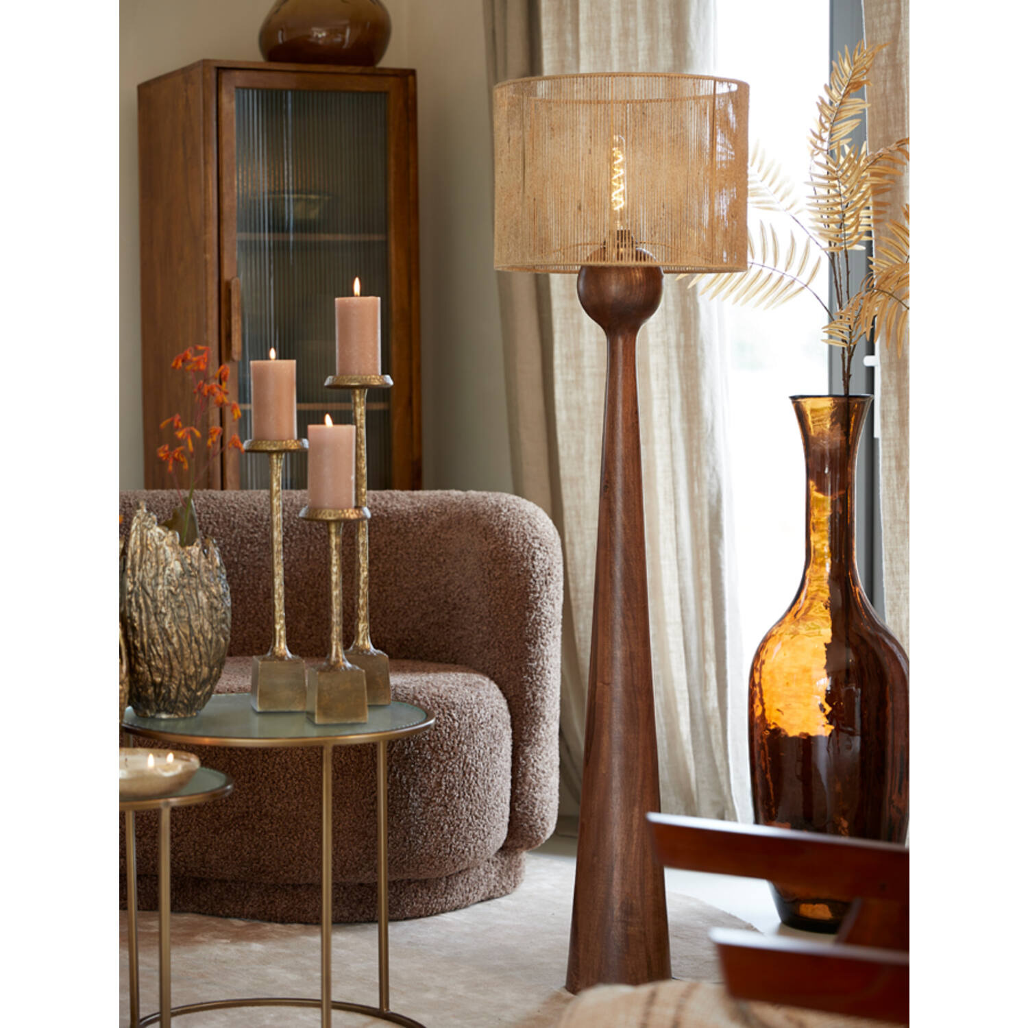 Light&Living Lampenkap Tossa | Naturel | Jute | 2 Maten