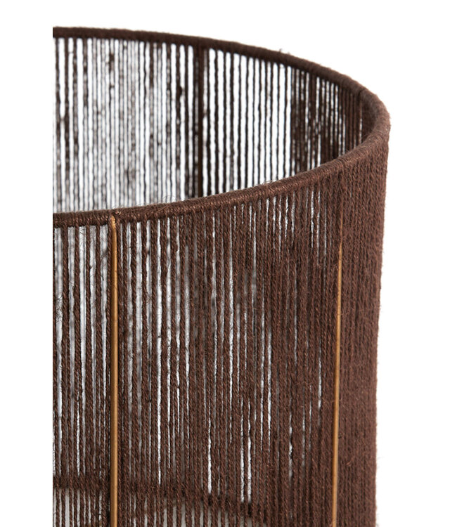 Light&Living Lampenkap Tossa | Donkerbruin | Jute | 2 Maten
