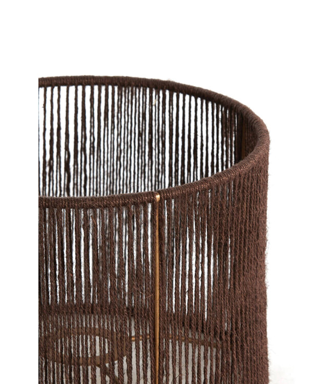 Light&Living Lampenkap Tossa | Donkerbruin | Jute | 2 Maten