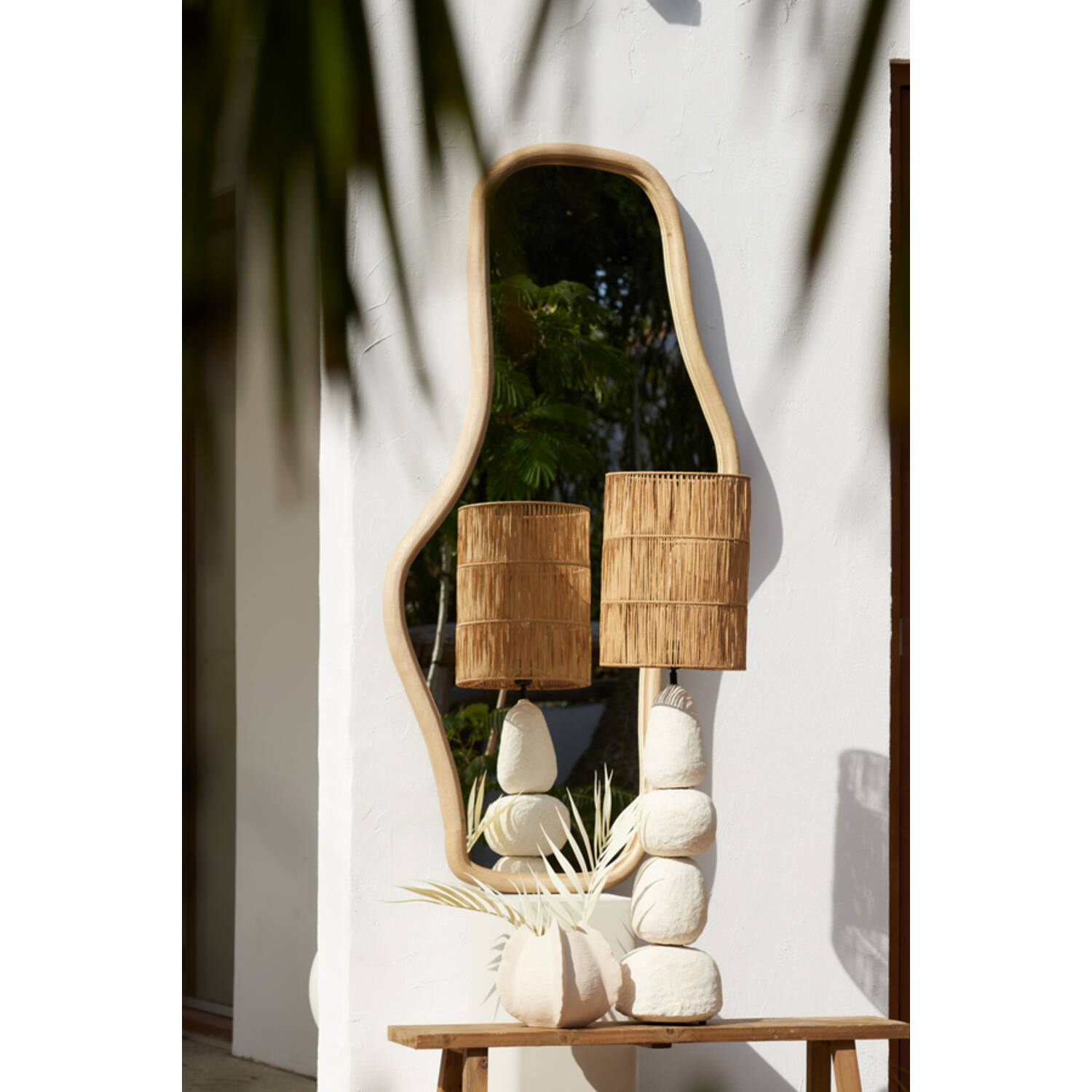 Light&Living Spiegel Celano | Hout | Naturel | 3 Maten