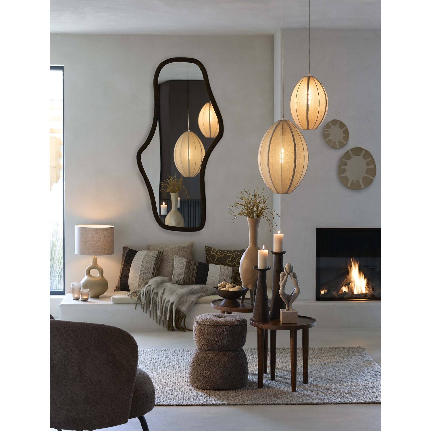 Light&Living Spiegel Celano | Hout | Bruin | 3 Maten