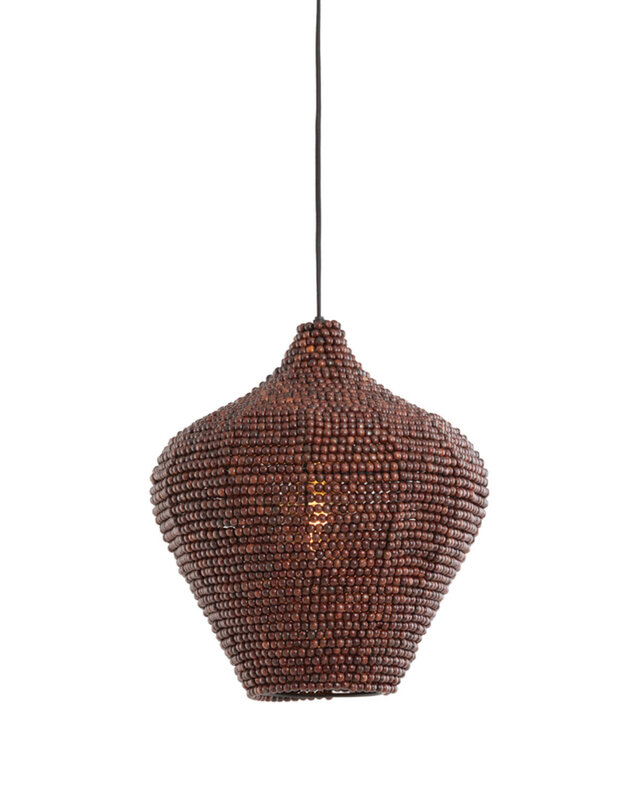 Light&Living Hanglamp Kalenga | Donkerbruin | 3 Maten