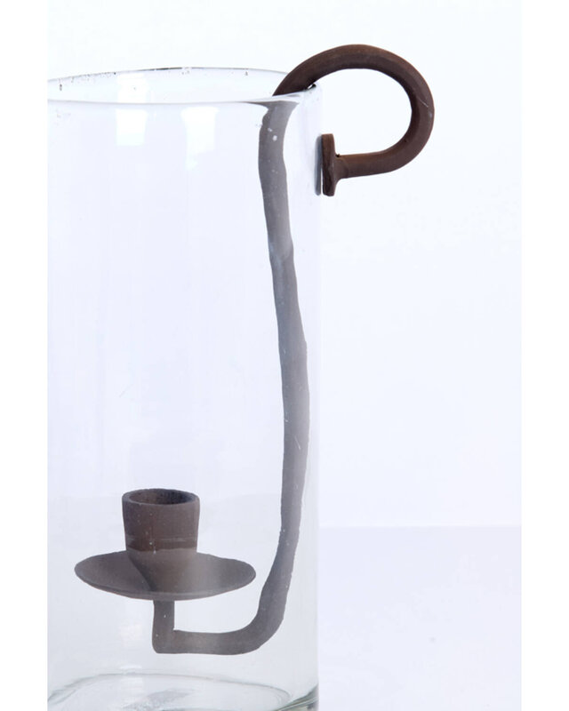 Light&Living Windlicht Dolega | Antiek Donkerbruin | 2 Maten