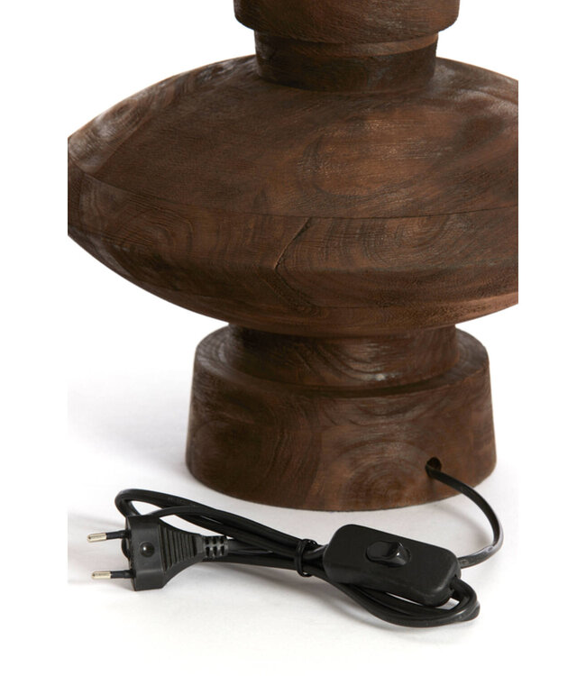 Light&Living Lampenvoet Fiera | Donkerbruin | H31 x D31 cm