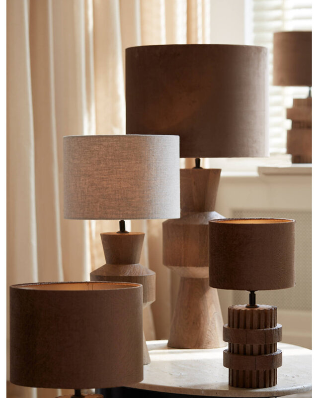 Light&Living Lampenkap Lubis | Cilinder | Bruin | 5 Maten
