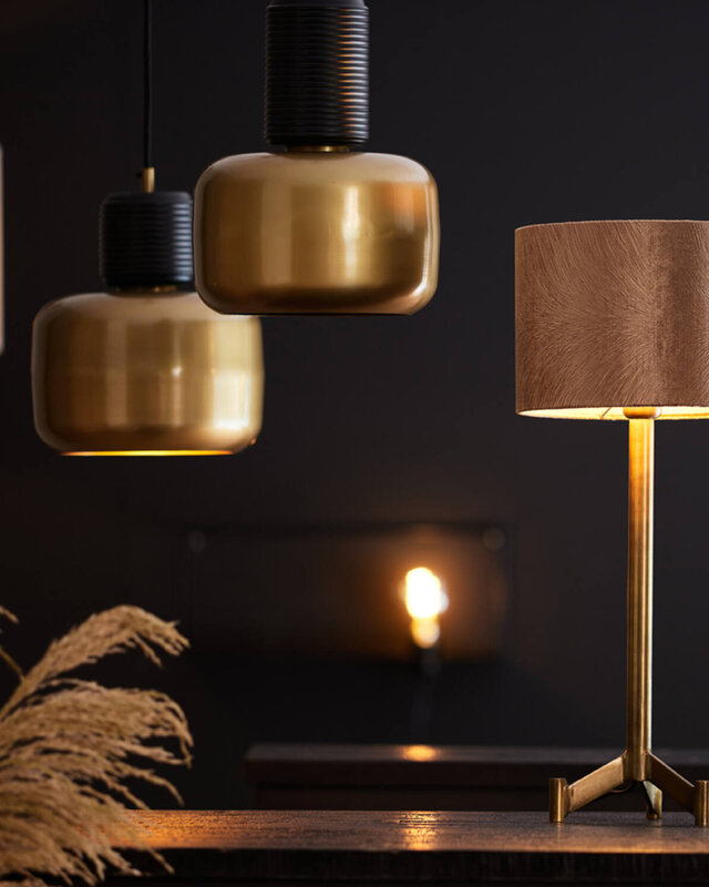 Light&Living Lampenkap Lubis | Cilinder | Bruin | 5 Maten