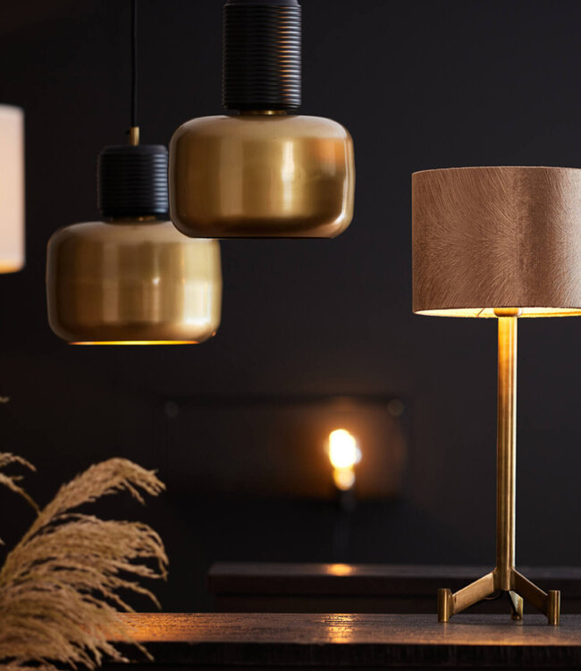 Light&Living Lampenkap Lubis | Cilinder | Bruin | 5 Maten