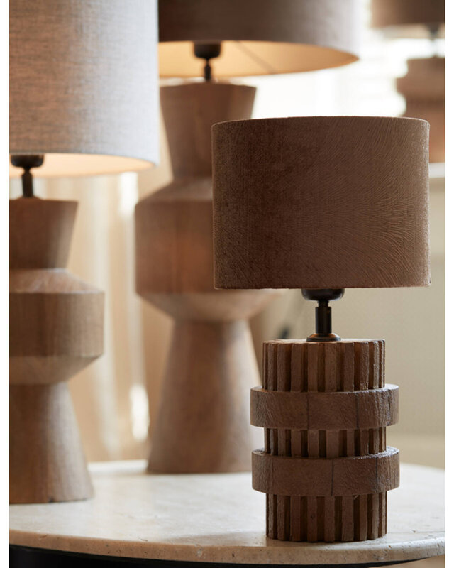 Light&Living Lampenkap Lubis | Cilinder | Bruin | 5 Maten