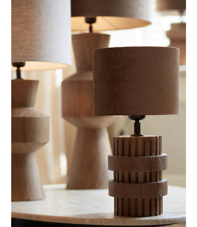 Light&Living Lampenkap Lubis | Cilinder | Bruin | 5 Maten