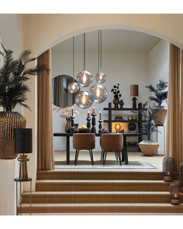 Light&Living Lampenkap Lubis | Cilinder | Zwart | 5 Maten