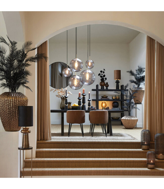 Light&Living Lampenkap Lubis | Cilinder | Zwart | 5 Maten