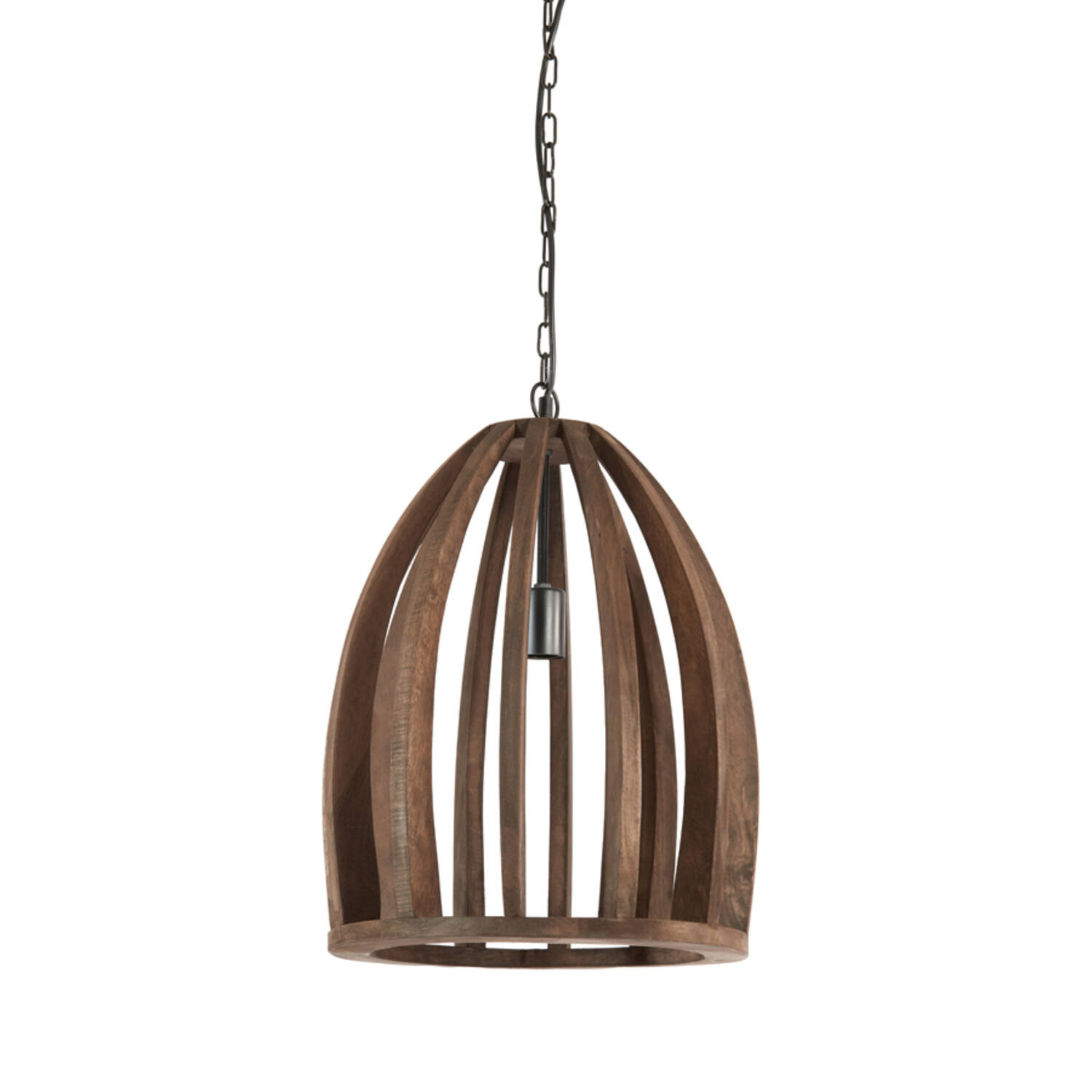Light&Living Hanglamp Haranka | Hout | Chocolade Bruin | H46 x D38 cm
