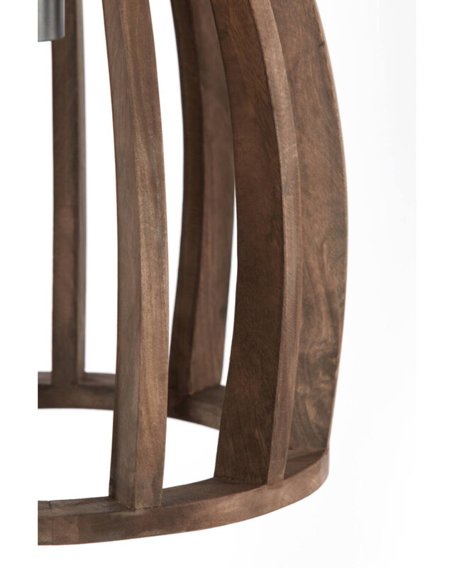 Light&Living Hanglamp Haranka | Hout | Chocolade Bruin | H46 x D38 cm