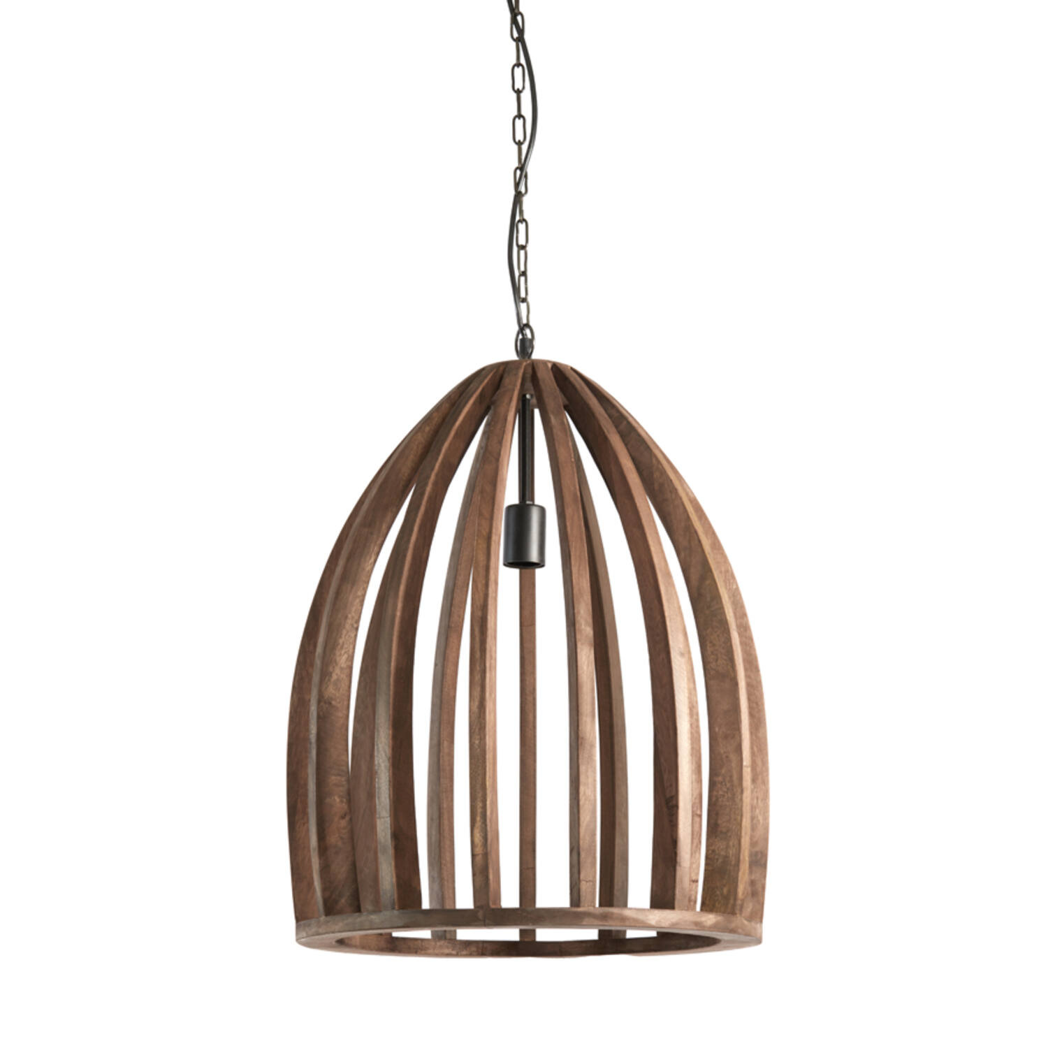 Light&Living Hanglamp Haranka | Hout | Chocolade Bruin | H56 x D47 cm