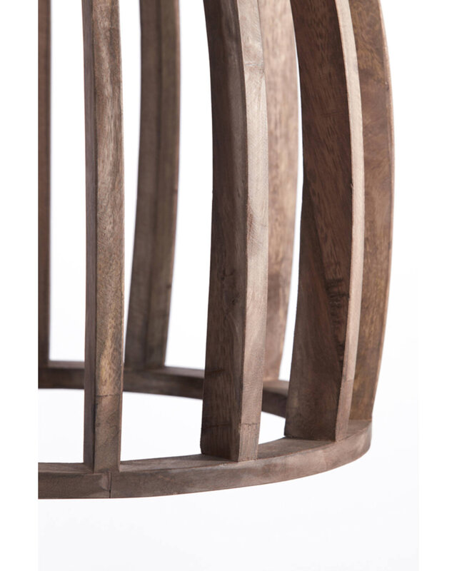 Light&Living Hanglamp Haranka | Hout | Chocolade Bruin | H56 x D47 cm