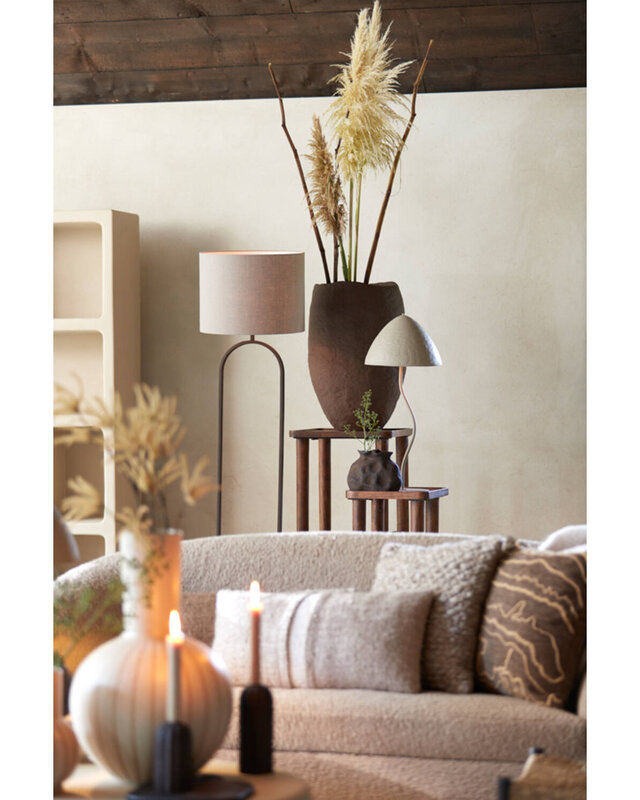 Light&Living Lampenkap Cilinder | Dark Linen | Verschillende Maten