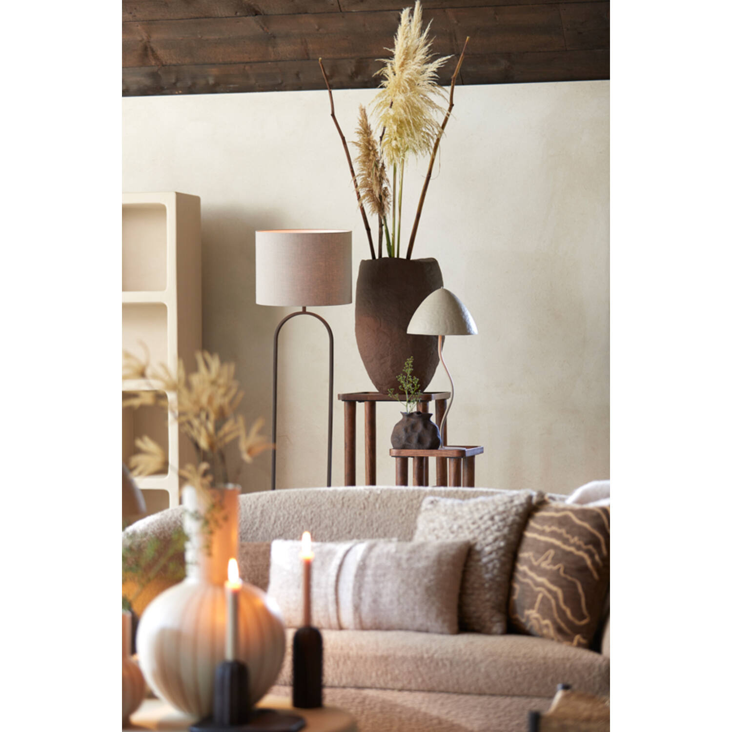 Light&Living Lampenkap Cilinder | Dark Linen | Verschillende Maten