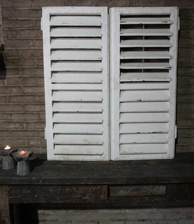 Rene Houtman Oude Franse Luiken | Wit | Set Van 2 | H100 x B88 cm