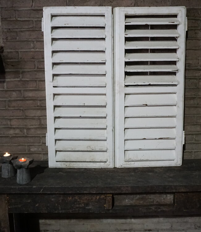 Rene Houtman Oude Franse Luiken | Wit | Set Van 2 | H100 x B88 cm