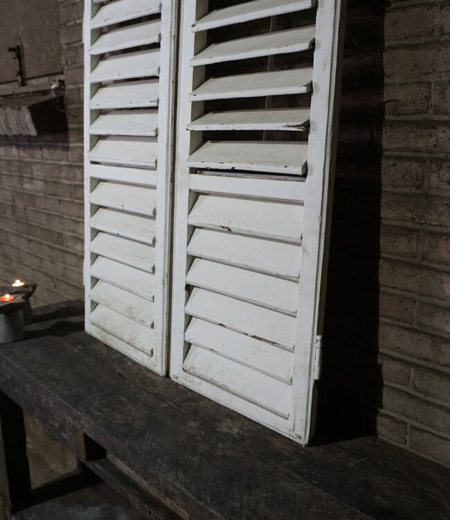 Rene Houtman Oude Franse Luiken | Wit | Set Van 2 | H100 x B88 cm