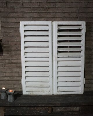 Rene Houtman Oude Franse Luiken | Wit | Set Van 2 | H100 x B88 cm