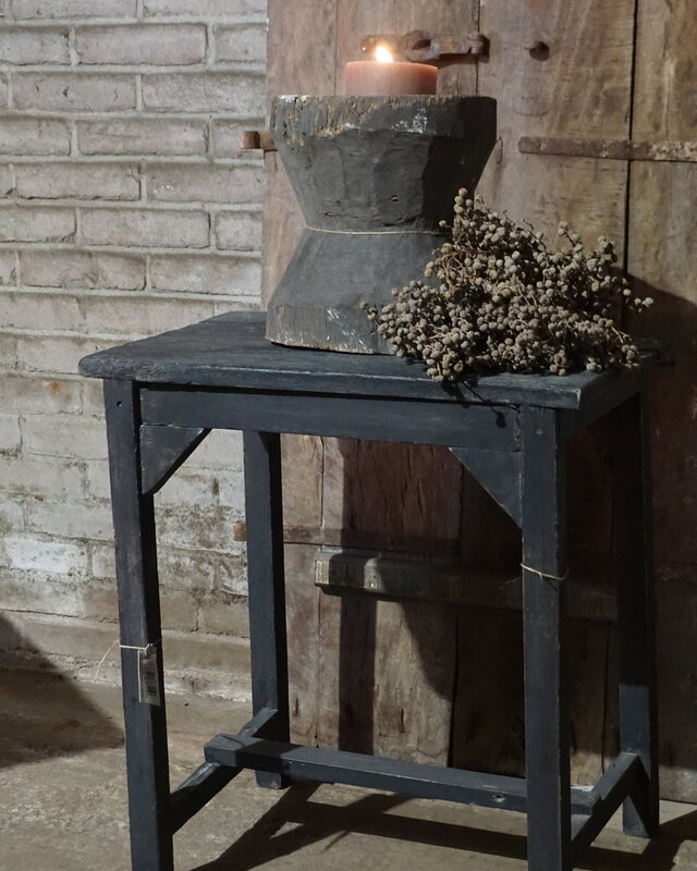 Rene Houtman Houten Bijzettafel | Zwart | H63 x B57 x D39 cm
