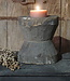 Aura Peeperkorn Oud Houten Vijzel | Uniek | H27 x D24 cm