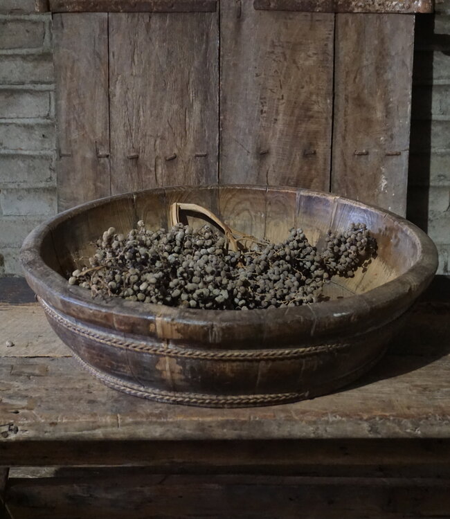 Rene Houtman Houten Olijfbak | Rond | H13 x D57 cm