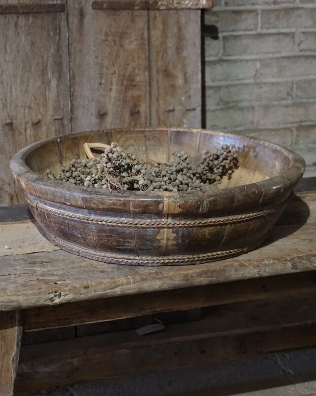 Rene Houtman Houten Olijfbak | Rond | H13 x D57 cm