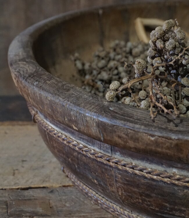 Rene Houtman Houten Olijfbak | Rond | H13 x D57 cm