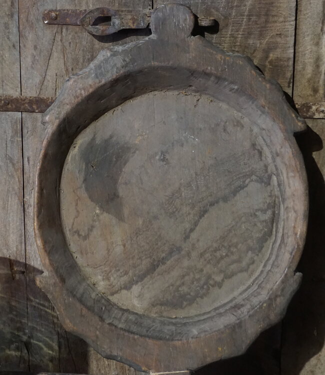 Aura Peeperkorn Unieke Houten Chapati Schaal | H6 x D55 cm