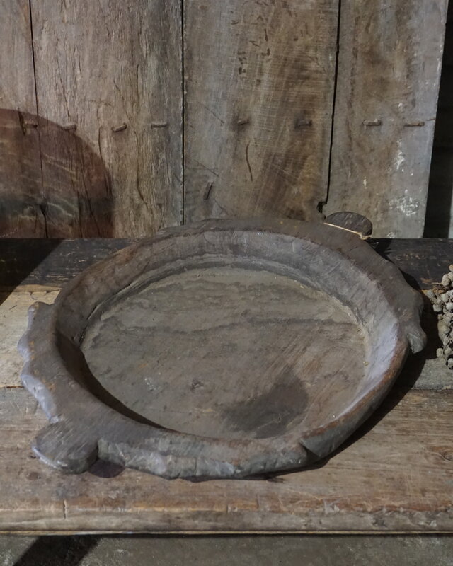 Aura Peeperkorn Unieke Houten Chapati Schaal | H6 x D55 cm