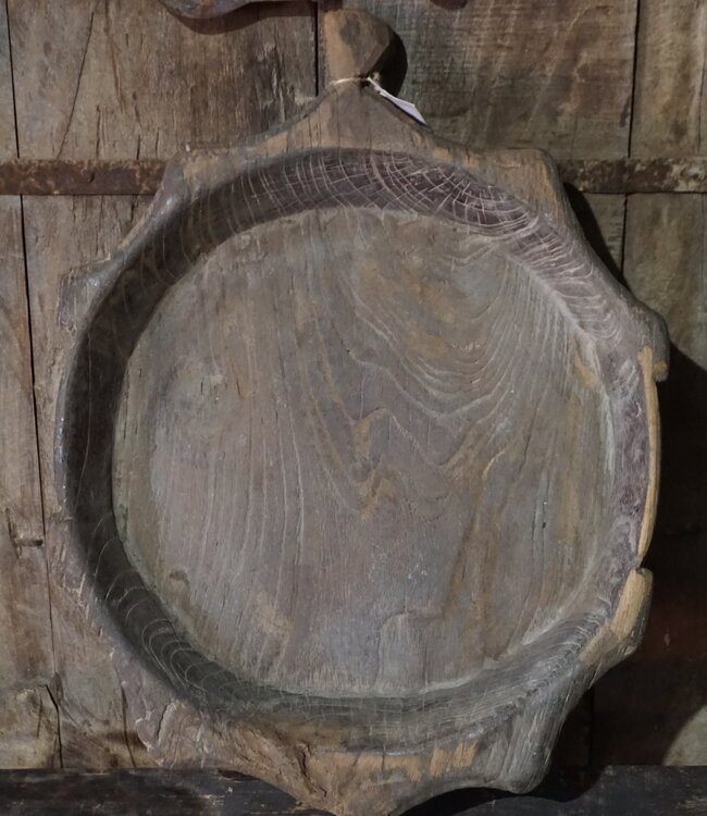 Aura Peeperkorn Unieke Houten Chapati Schaal | Nr 2 | H6 x D55 cm