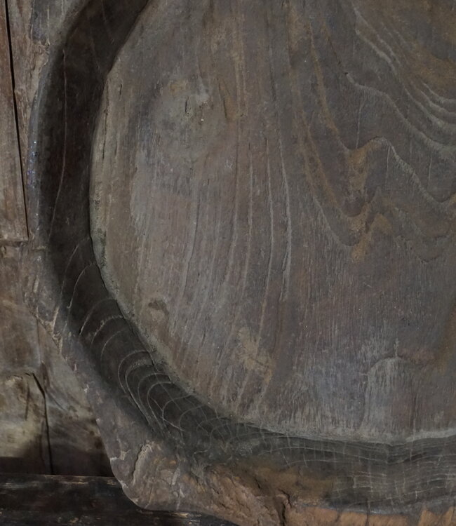 Aura Peeperkorn Unieke Houten Chapati Schaal | Nr 2 | H6 x D55 cm