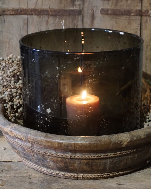 Rene Houtman Windlicht | Chocolate | H35 x D35 cm | Puur Wonen Sophie