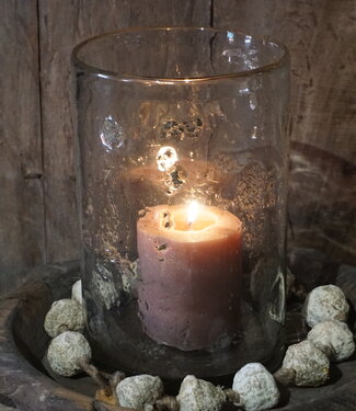 Rene Houtman Windlicht | Glas | Metaalsnippers | H30 x D20 cm