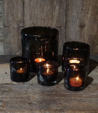 Rene Houtman Windlicht | Glas | Chocolate | H7 x D7 cm | Puur Wonen