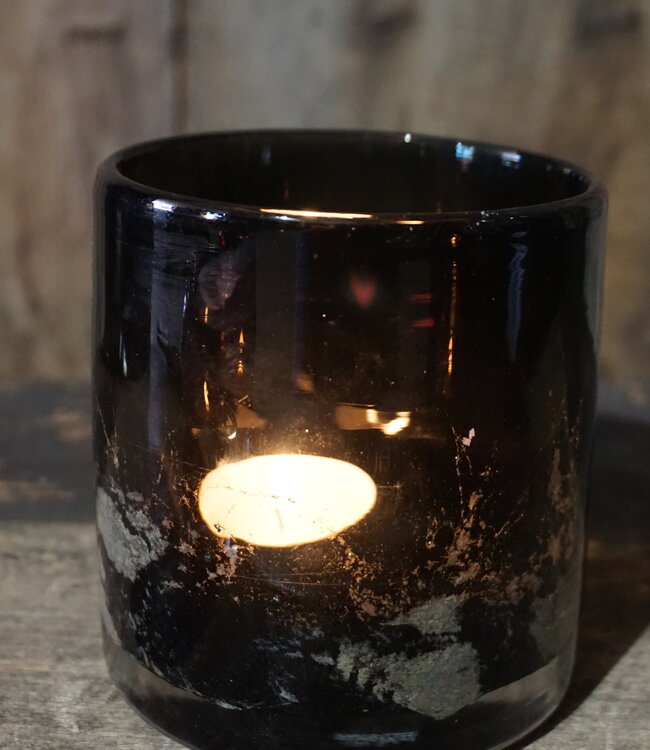 Rene Houtman Windlicht | Glas | Chocolate | H10 x D10 cm |  Puur Wonen Sophie