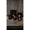 Windlicht | Glas | Chocolate | H14 x D14 cm | Puur Wonen Sophie